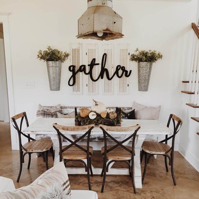 Modern farmhouse dining room wall decor