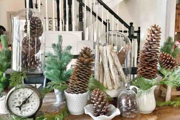 Pine cone wall decor