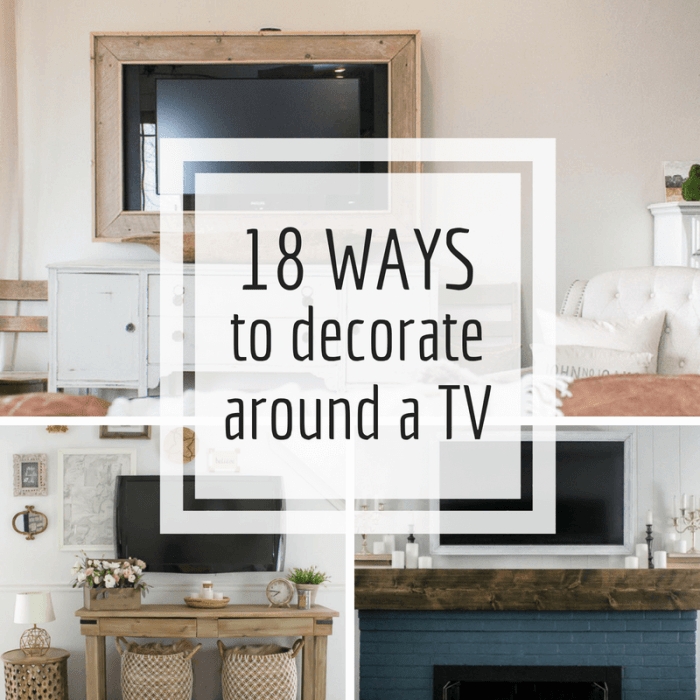 Under tv table decor