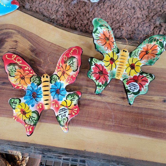 Ceramic butterfly wall decor