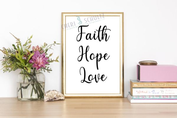 Love faith hope wall decor