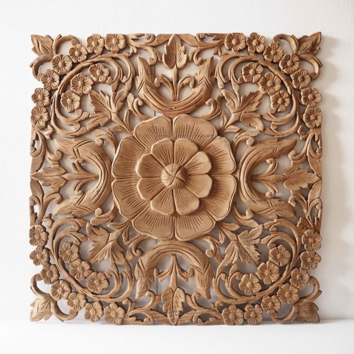 Wood carving for wall decor