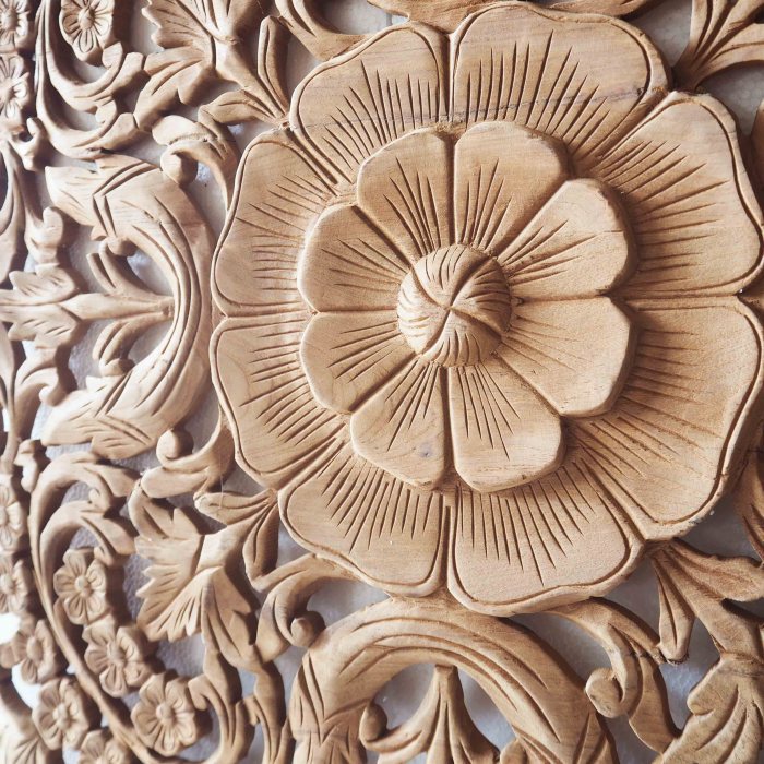 Wood carving for wall decor