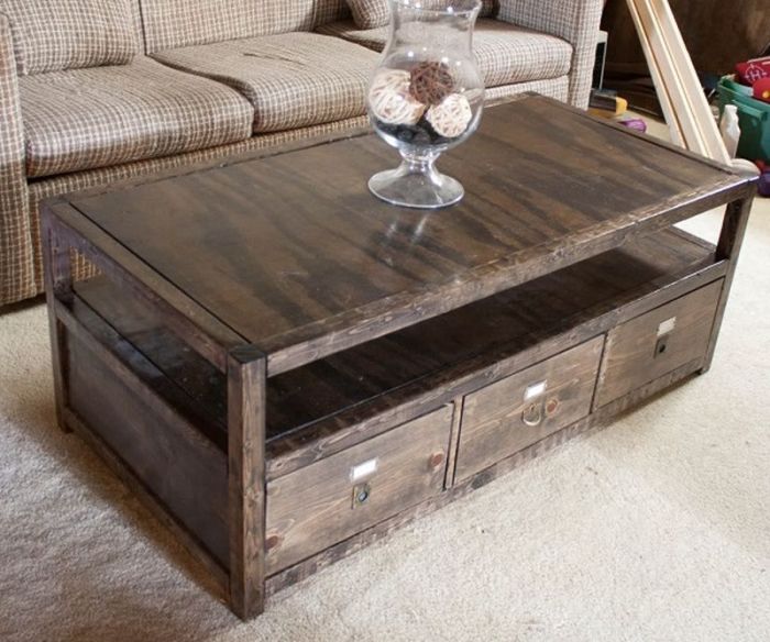 Black coffee table decor