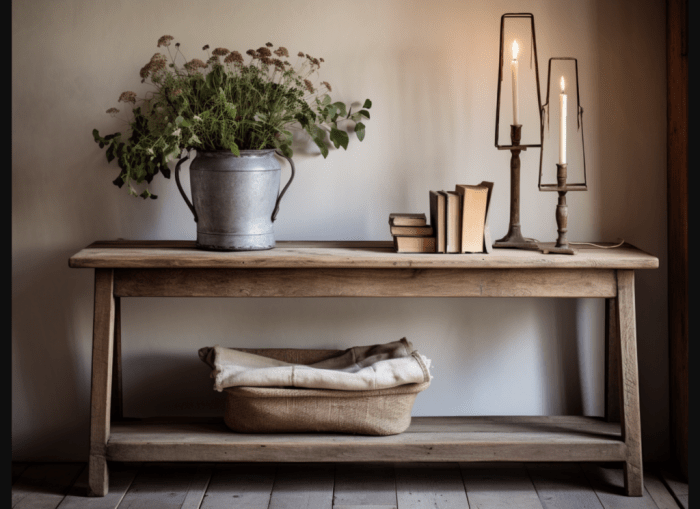 Elegant entryway table decor