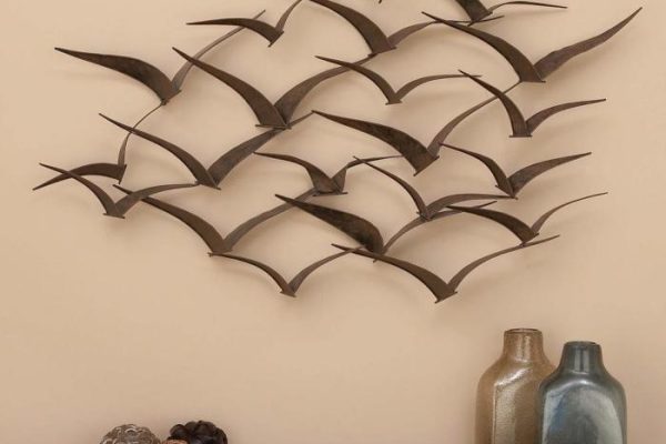 Metal birds wall decor