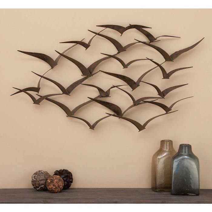 Metal birds wall decor