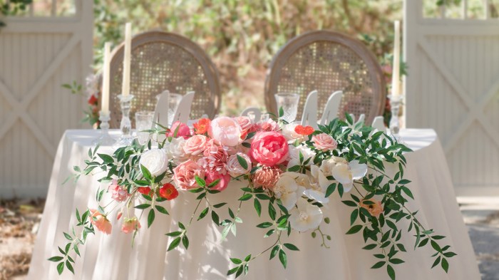 Sweetheart table decor ideas