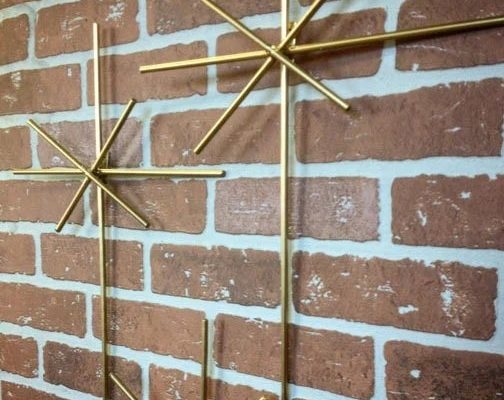 Gold starburst wall decor