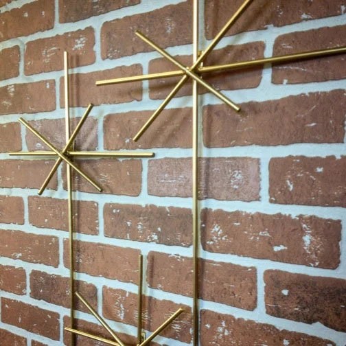 Gold starburst wall decor