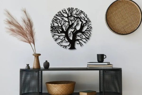 Metal tree of life wall decor