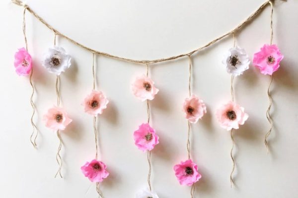 Flower wall decor for bedroom