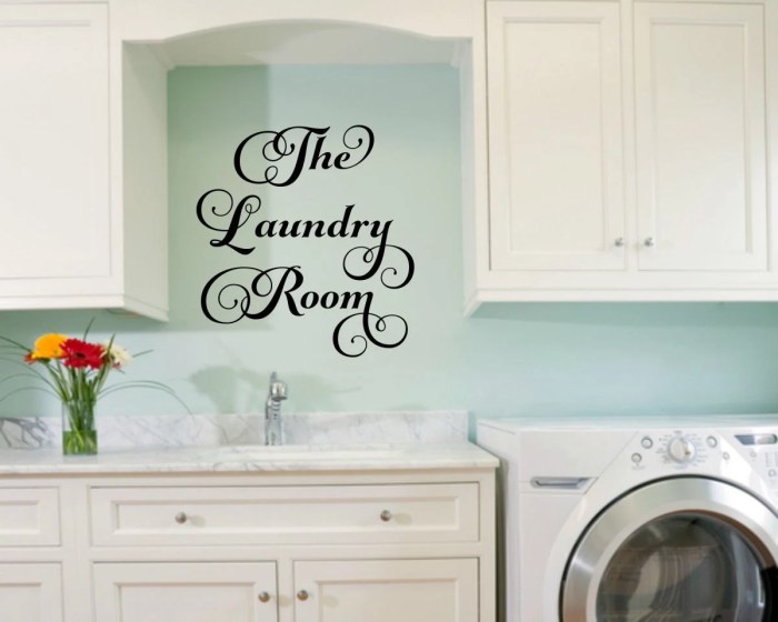 Laundry room wall decor stickers