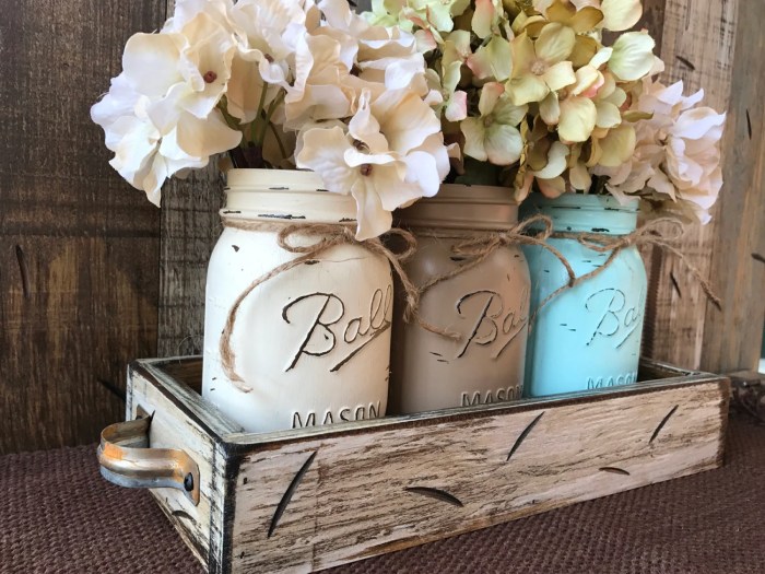 Mason jar wall decor