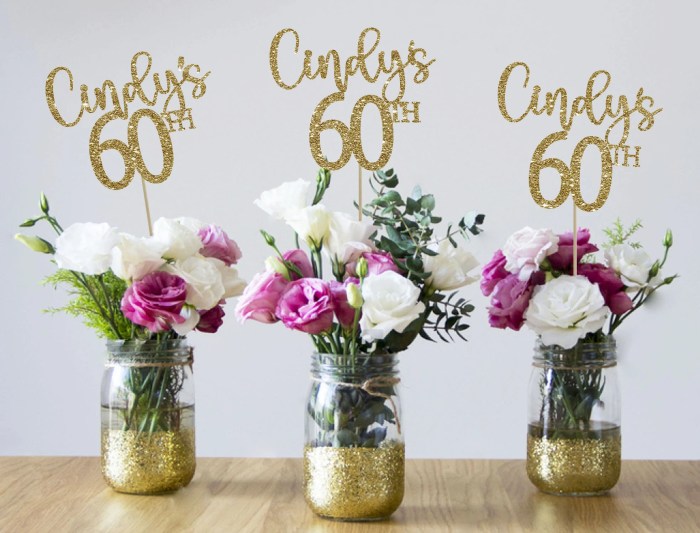 Table decor ideas for 60th birthday