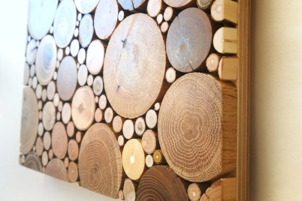 Natural wood wall decor