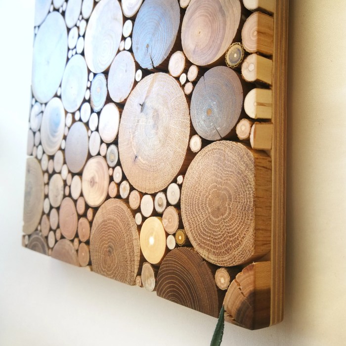 Natural wood wall decor