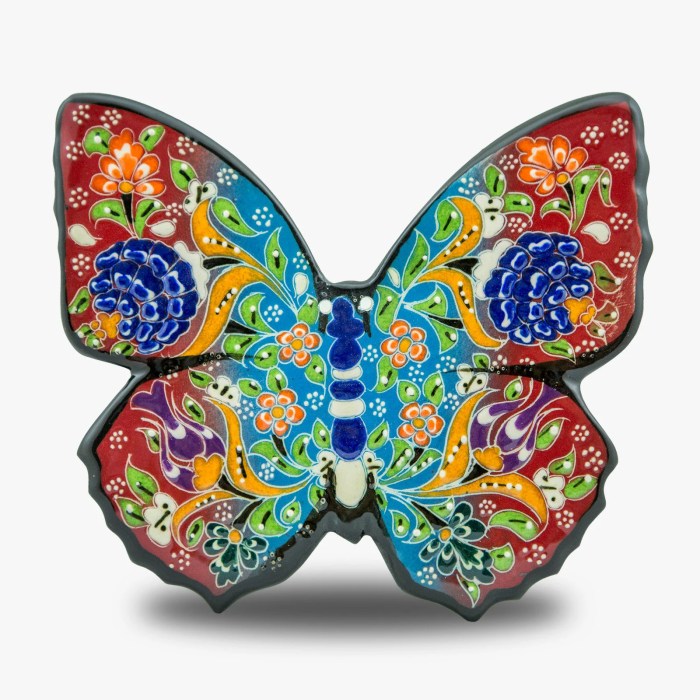 Ceramic butterfly wall decor