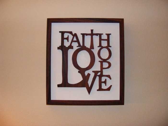 Love faith hope wall decor