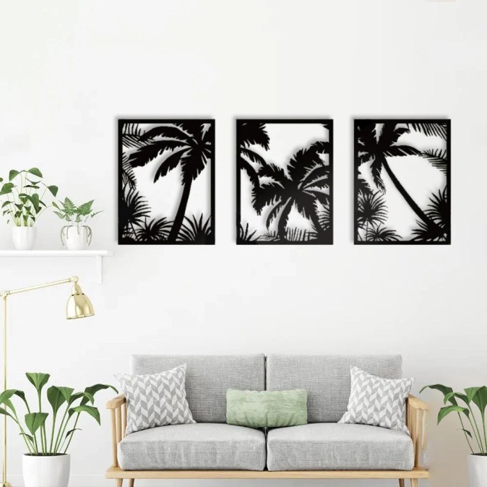 Wall decor palm trees