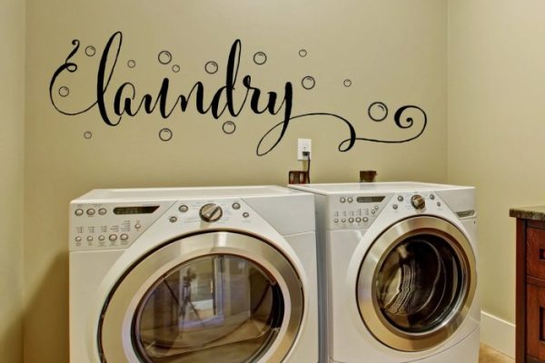 Laundry room wall decor stickers