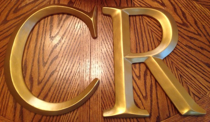 Giant letters for wall decor