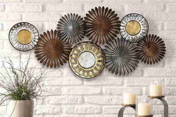 Metal sculpture wall decor