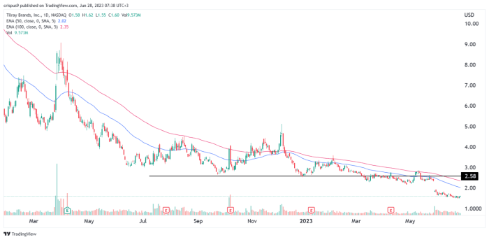 Tilray stock price